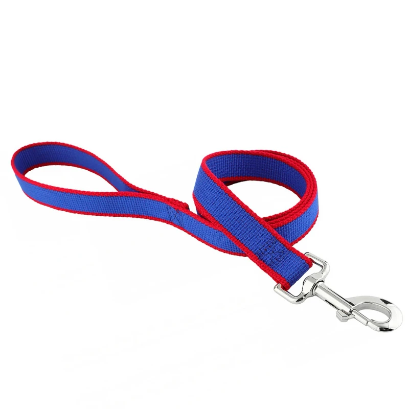 Custom Double Color Eco Friendly Bamboo Fiber Dog Leash Durable with Striped Pattern Ribbon Decoration