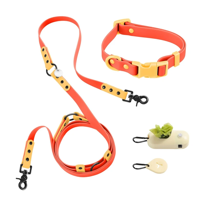 Custom Durable PVC Coated Webbing Pet Set Waterproof Easy to Clean Dog Harness Collar Leash Combo for Outdoor Training