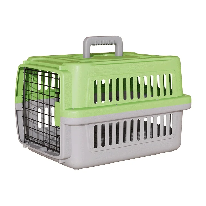 Custom Durable Pink Foldable Travel Plastic Pet Carrier Cage Outdoor Portable Airline Pet Transport for Small Animals
