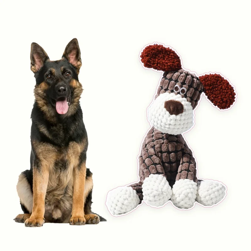 Custom Eco Friendly Dog Toys Durable Donkey Shape Chew Squeaky Stuffed Animal Squeak Plush for Cats and Dogs