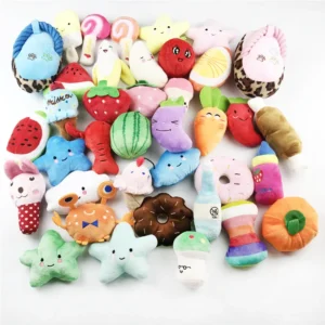 Custom Eco Friendly IQ Training Plush Squeak Rope Interactive Toy Dog Chew Pet Toys