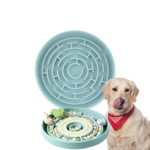 Custom Eco Friendly Silicone Waterproof Slow Feeder Bowls for Dogs and Cats