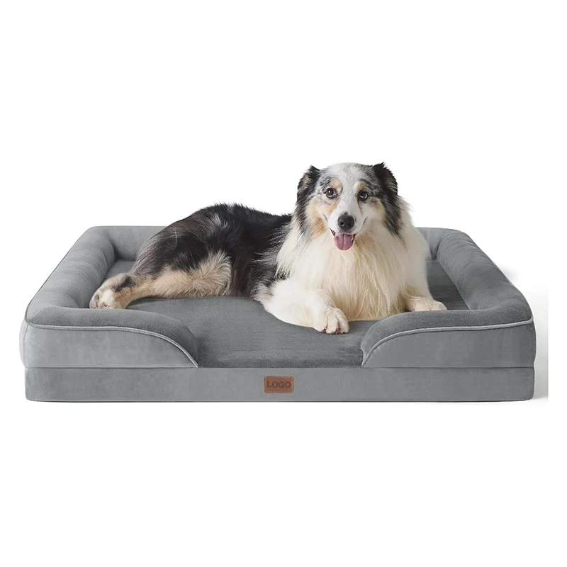 Custom Eco Friendly Soft Dog Beds Fashion Modern Solid Pattern Flexible XL Pet Bed Polyester Washable Custom Colors