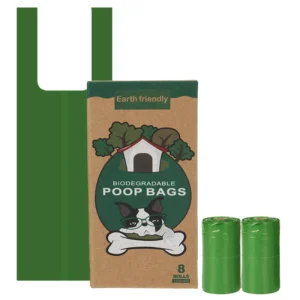 Custom Family Pack Luxury Biodegradable Dog Poop Poo Pop Bag Compostable Pet Waste Disposal Bag with Handle Hole