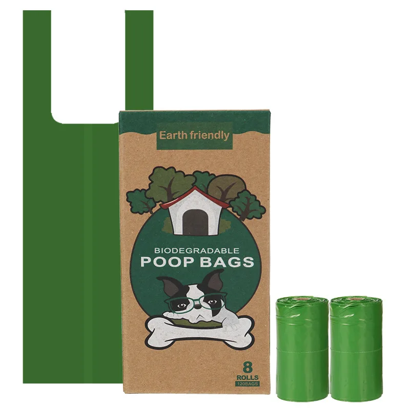 Custom Family Pack Luxury Biodegradable Dog Poop Poo Pop Bag Compostable Pet Waste Disposal Bag with Handle Hole