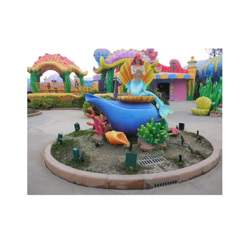 Custom Fiberglass Mermaid Statue Marine Life Sculpture for Oceanarium Aquarium Park