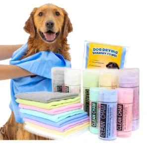 Custom High Absorbent PVA Dog Grooming Bath Towel Luxury Multipurpose Chamois Cloth for Dryer Bathroom Use Pet Cleaning Bathing