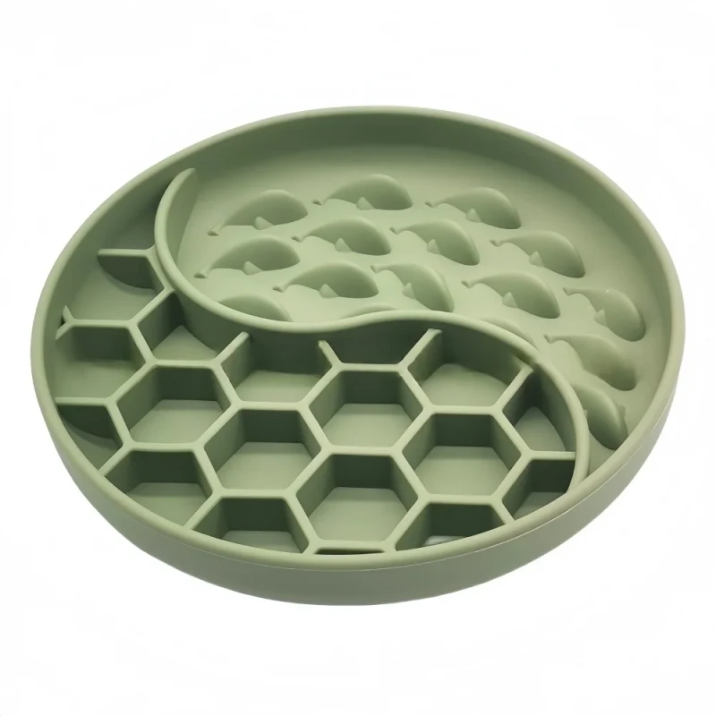 Custom Honeycomb Slow Feeder Dog Bowls Pet Feeding Bowl Silicone Pet Dog Feeding Bowls with Suction Cups for Water&food Feeding