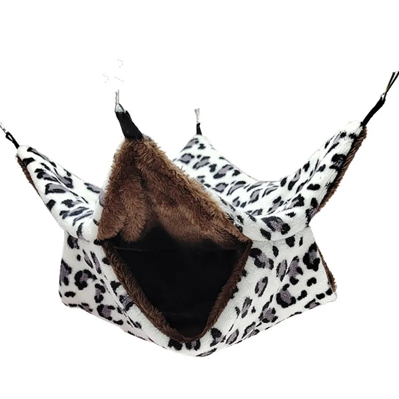 Custom Indoor Cage Warm Pet Sleeping Bag Double Plush Layer Winter Rest Hideout for Multi Climbing Small Animals Small Pets