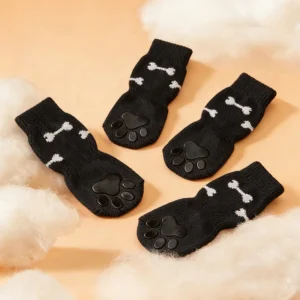 Custom Indoor Outdoor Dog Socks Anti Slip Paw Protection Puppy Apparel All Season Pet Socks