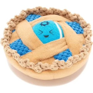 Custom Interactive Training Exercise Pet Squeak Toy Pie Shape Plush for Small Medium Large Dogs Cotton Material Packed in Bag