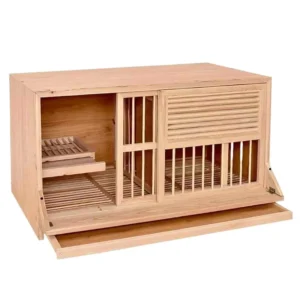 Custom Large Commercial All Seasons Wooden Birds House Comfortable Cage with Square Animal Pattern Pet Furniture Pigeons Pets
