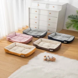 Custom Large Durable Plush Pet Bed for Indoor Cats and Kittens Sleeping Non Slip Washable Dog Bed