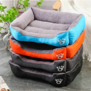 Custom Large Soft Pet Bed Dog Nest Rectangle Dual Use Double Sided Breathable Pet Dog Cat Sofa Bed