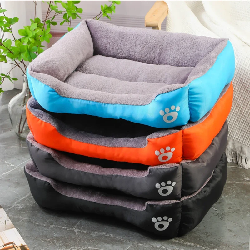 Custom Large Soft Pet Bed Dog Nest Rectangle Dual Use Double Sided Breathable Pet Dog Cat Sofa Bed