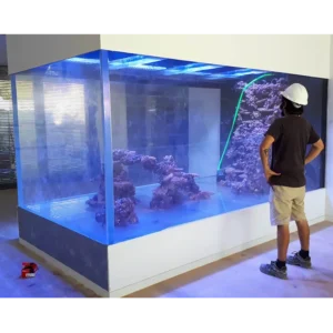 Custom Large Ultra White Glass Vertical Aquarium