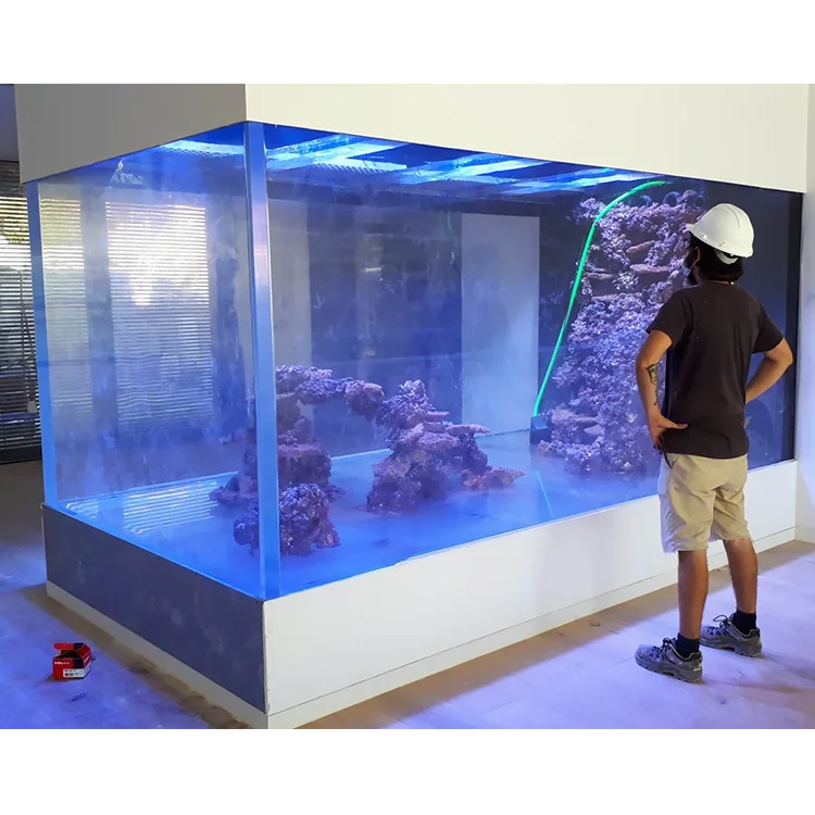 Custom Large Ultra White Glass Vertical Aquarium