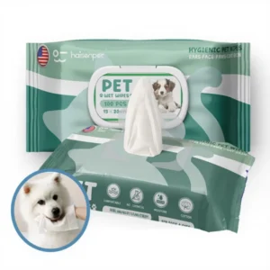 Custom Logo 100 Pcs 15*20Cm Pop Top Lid Soft Non-Woven Fabric Biodegradable Dog Pet Wet Wipes