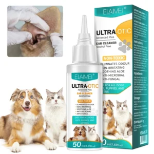 Custom Logo 50ml Pet Grooming Ear Care Infection Treatment Drops Ultra OTIC Liquid Ear Cleaner for Dogs Cats Puppies and Kittens