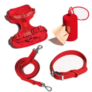 Custom Logo Adjustable Puppy Dog Leash Collar Outdoor Walking Accessories Dog Leashes Pet Harness Sets