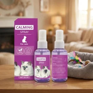 Custom Logo Cat Calming Pheromone Spray 60ml Natural Lavender Anxiety Relief Spray for Cats Stress Management