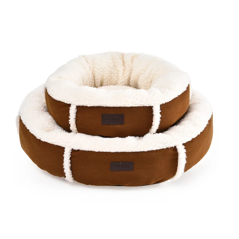 Custom Logo Comfort Round Cat Bed Pet Warm Bed