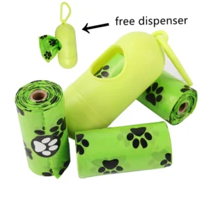 Custom Logo Compostable Scented Biodegradable Disposable Extra Thick Strong Garbage Trash Bag Pet Waste Disposal Dog Poop Bag