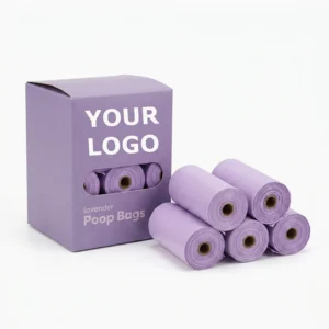 Custom Logo Disposable Outdoor Portable Biodegradable Pet Waste Trash Bag Dispenser Dog Poop Bag for Walking Travel
