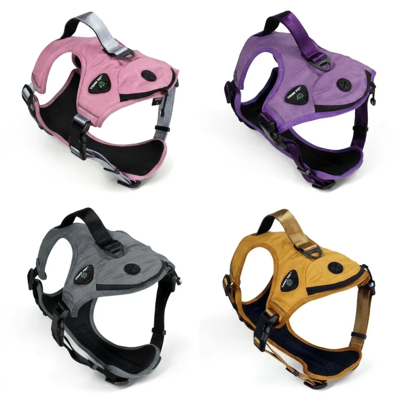 Custom Logo Dog Harness No Pull Adjustable Heavy Duty Pet Vest with Soft Handle and Aluminum Buckle for Training