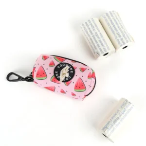 Custom Logo Dog Poop Bag Dispenser for Dog Leash Harness Collar Set Nylon Neoprene Pet Training Waste Holder