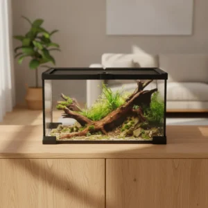 Custom Logo Durable Pet breeding tank Full Transparent Mini Desktop reptile tank for Tortoise Hermit Crab Balcony