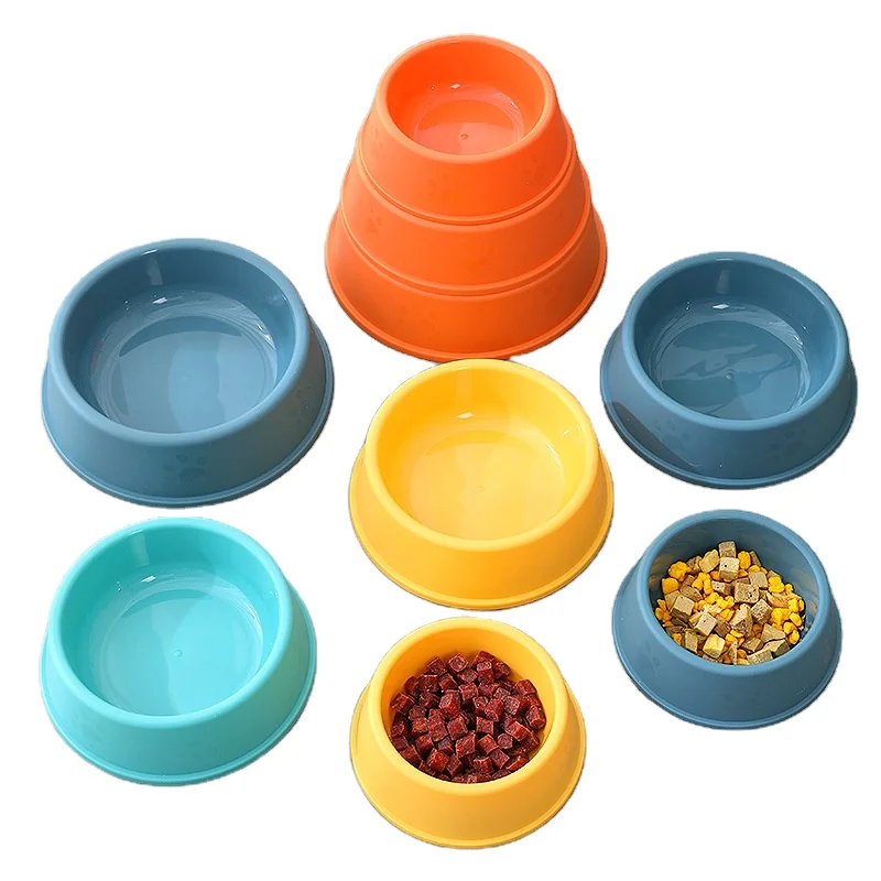 Custom Logo Eco-Friendly Plastic Double Layer Pet Bowl with Water and Food Feeder for Dogs and All Pets