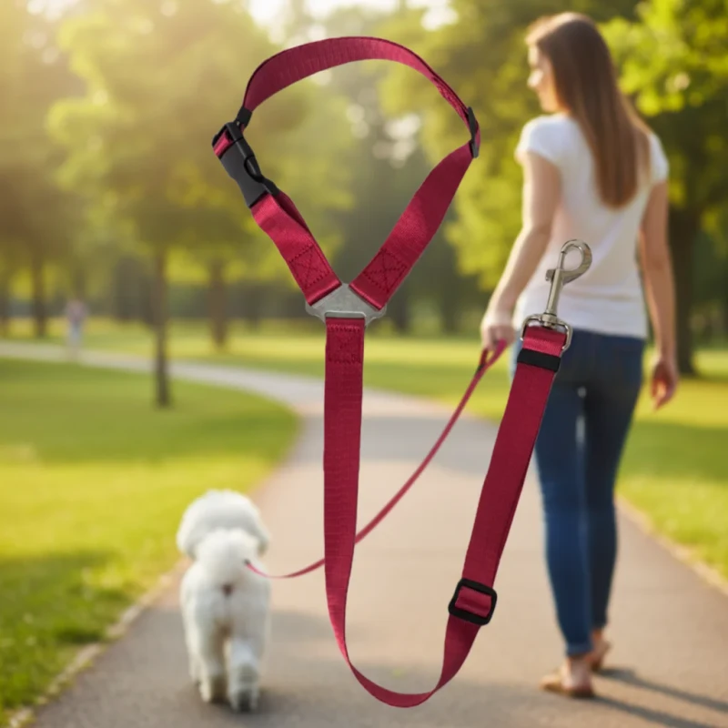 Custom Logo Luxury Fashion Solid Rivet Nylon Dog Leash Heavy Duty Pet Walking Lead for Small Dogs