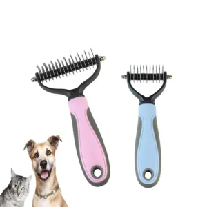 Custom Logo Modern Plastic Cat Dog Rabbit Massaging Shedding Hair Grooming OEM ODM Available Hair Removal Comb