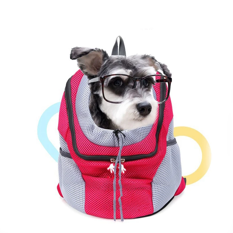 Custom Logo Portable Sling Travel Bag Carrier Pet Dog Front Bag Mesh Backpack Head Pet Travel Supplies Carrier Cat Chest Bag