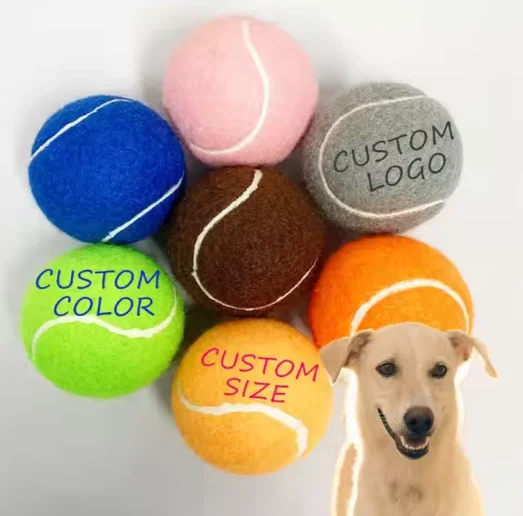 Custom Logo Printed Colorful Tennis Balls Dog Fetch Toy Balls for Pet Training Mini Tennis Balls