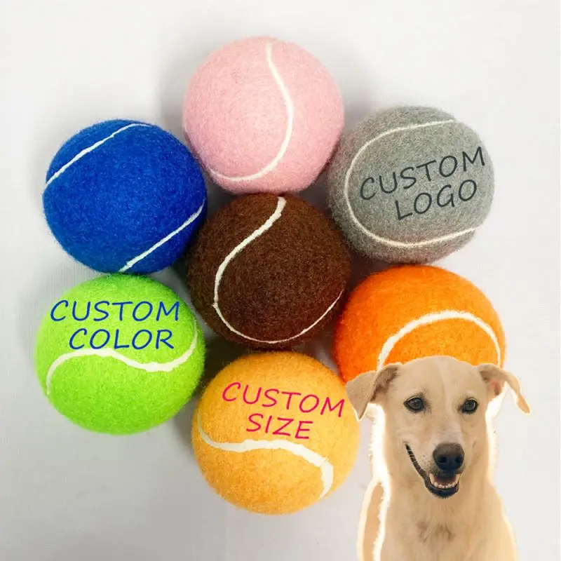 Custom Logo Printed Colorful Tennis Balls Dog Promotion Fetch Toy Balls for Pet Training Mini Tennis Balls