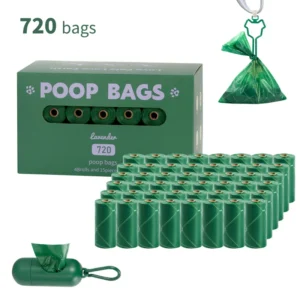 Custom Logo Scented Leak Proof Pet Doggie Rolls Poo Waste Disposal Biodegradable Compostable Dog Poop Bag