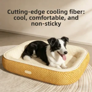 Custom Logo Summer Cooling Breathable Washable Pet Bed for Dogs and Cats
