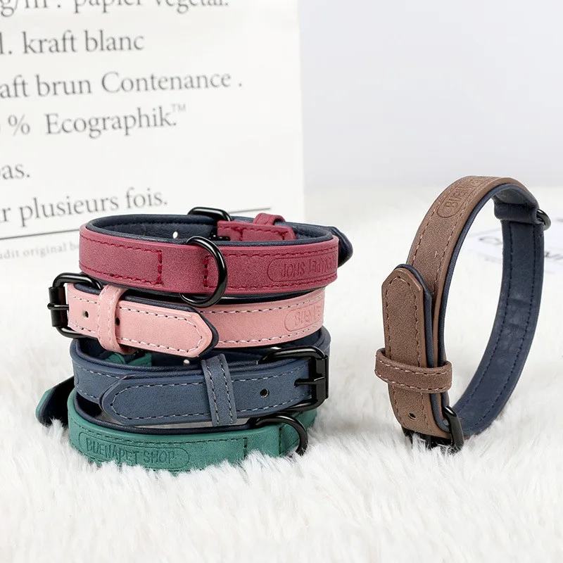 Custom Luxury Durable Adjustable Pet Dog Collar, Reflective PU Leather, Dog and Leash Set for Dogs and Cats