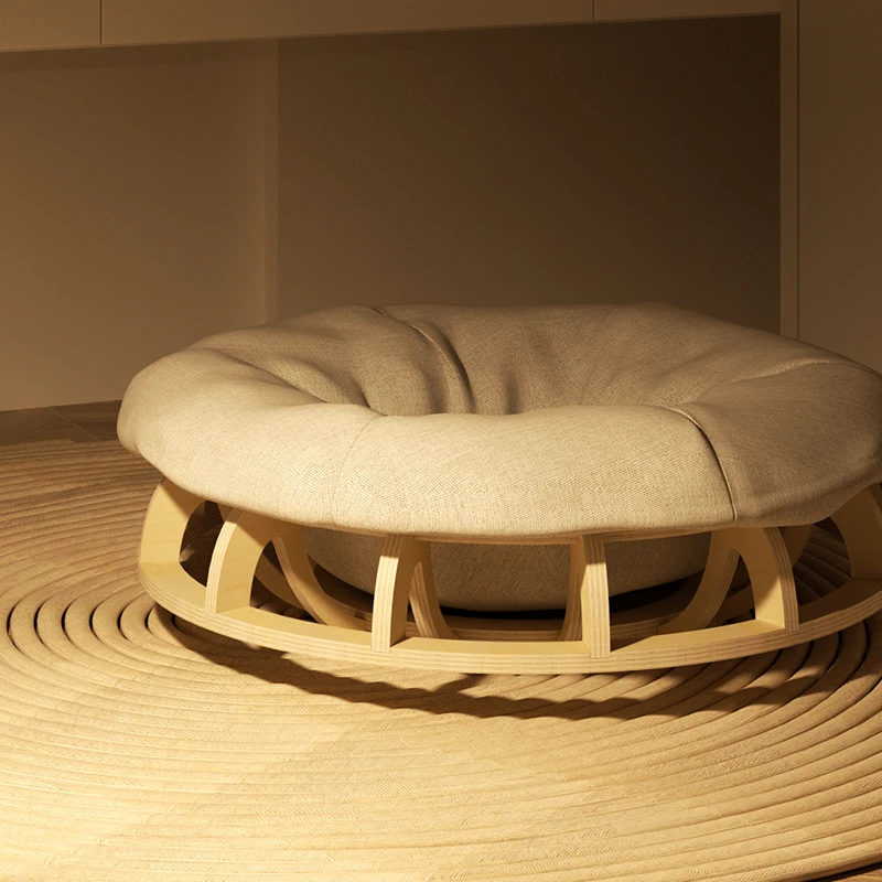 Custom Luxury Pet Bed Furniture Solid Wood Round Comfortable Warm Bed Accessories for Pets