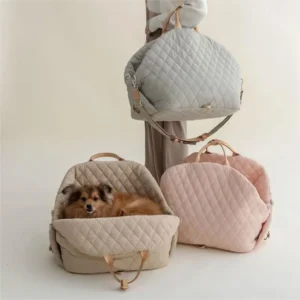 Custom Luxury Square Nylon Zipper Pet Carrier Bag Portable Outdoor Seat Detachable Backpack Tote for Cats & Dogs