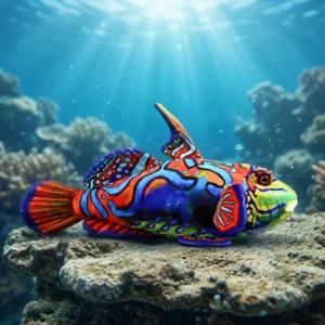 Custom Mandarin Fish Plush Toy Soft Stuffed Ocean Doll for Reef Aquarium Souvenir Gift
