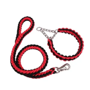 Custom Medium Large Dog Walking Training Lead Leash Collar Set Soft Nylon Pet Traction Rope Leashes for Dogs