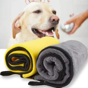 Custom Microfiber Pet Supplies Quick Drying Super Absorbent Pet Cats Dog Grooming Bathrobe Cleaning Bath Towel