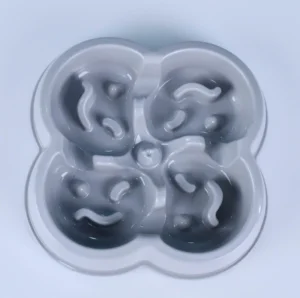 Custom Modern Eco-friendly PP Plastic Pet Dog Slow Feeder Bowl for Indoor Outdoor Use
