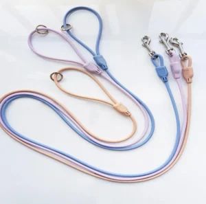Custom Multifunctional Round Rope Pet Dog Leash Solid Pattern Waterproof Products Made of Plastic and Polyester for Dogs Cats