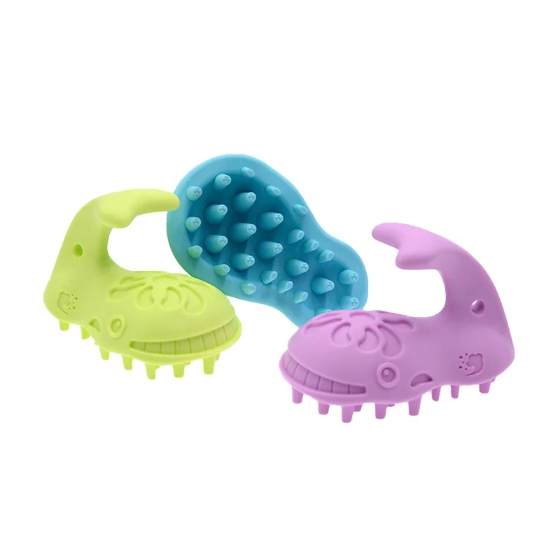 Custom New Design Soft Silicone Wash Dog Shower Brush Cleaning Pet Bath Brush