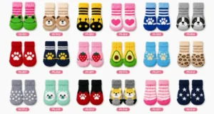 Custom Non Slip Pet Socks with Silicone Grip Sole for Indoor Paw Protection Private Label