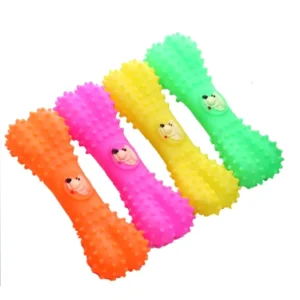 Custom PVC Durable Dog Bone Squeak Chew Toy
